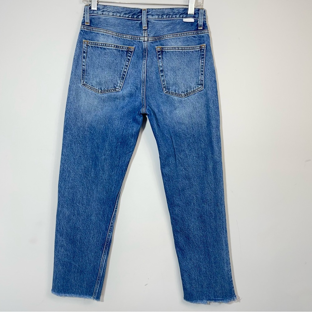 Boyish Tommy Jeans High Rise Straight Greed Wash Cotton Button Fly 26 Raw Hem - Picture 7 of 16